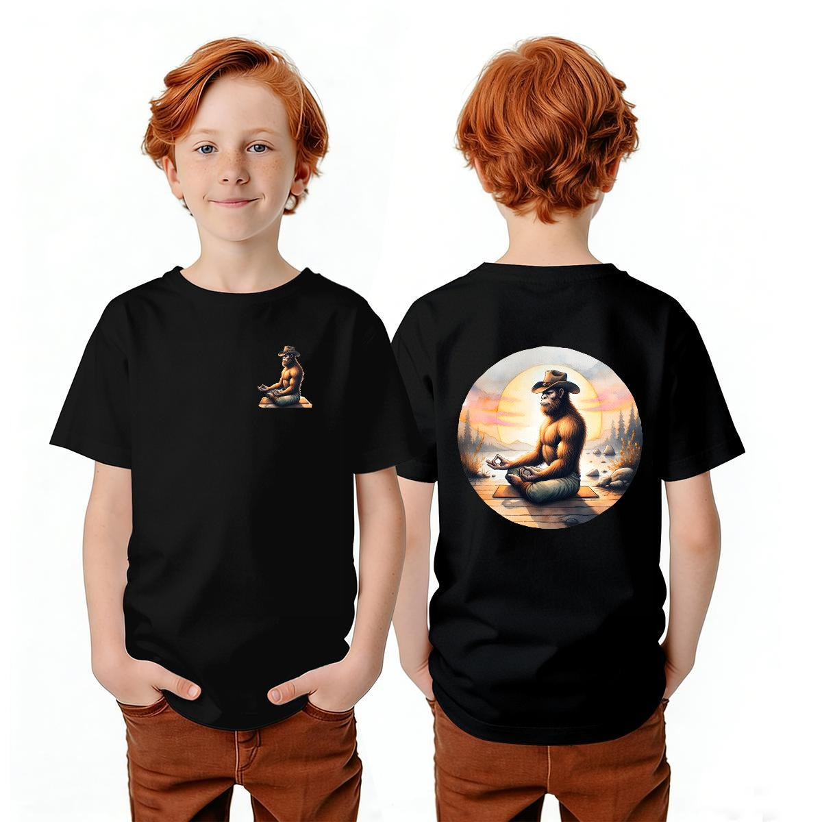 Bigfoot Sasquatch Designs, Kid’s Double Sided Gildan 5000B T Shirt