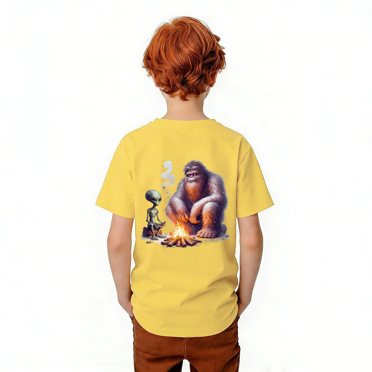 Bigfoot Sasquatch Designs, Kid’s Double Sided Gildan 5000B T Shirt
