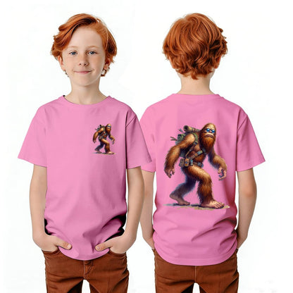 Bigfoot Sasquatch Designs, Kid’s Double Sided Gildan 5000B T Shirt