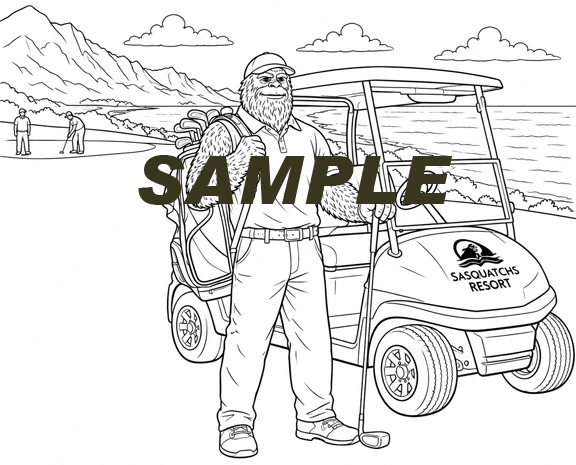 Sasquatch Coloring Book - Sports - 16 images