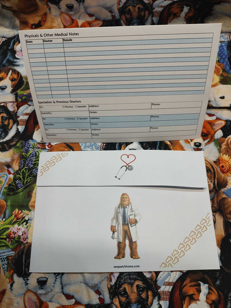 Human Medical Records - From birth to adulthood w/ storage pocket