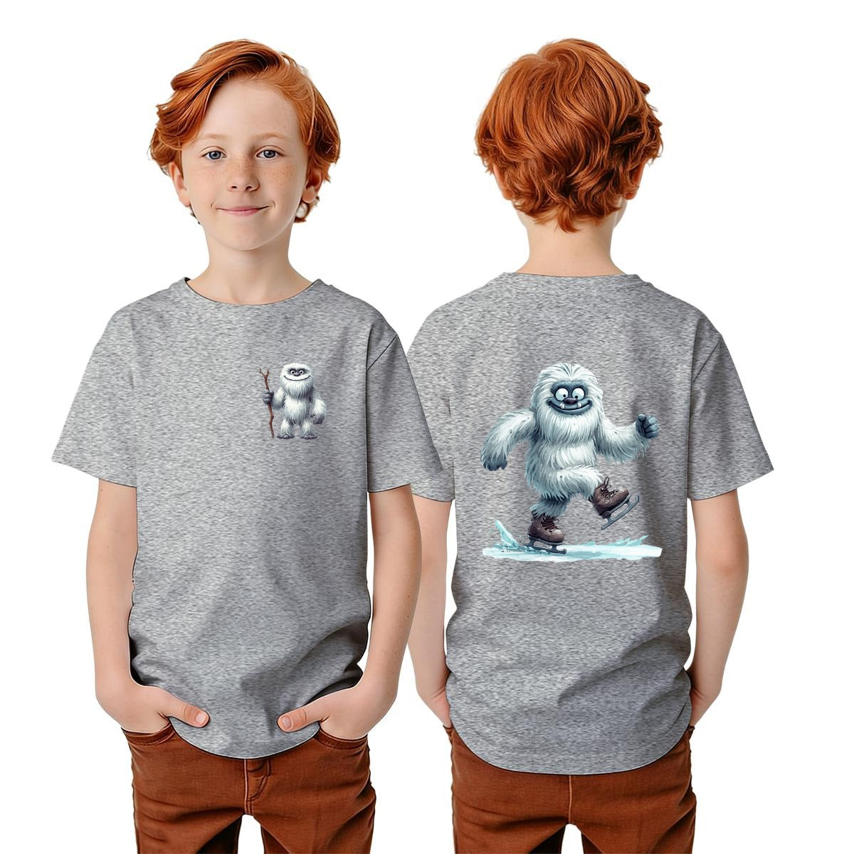 Bigfoot Sasquatch Designs, Kid’s Double Sided Gildan 5000B T Shirt