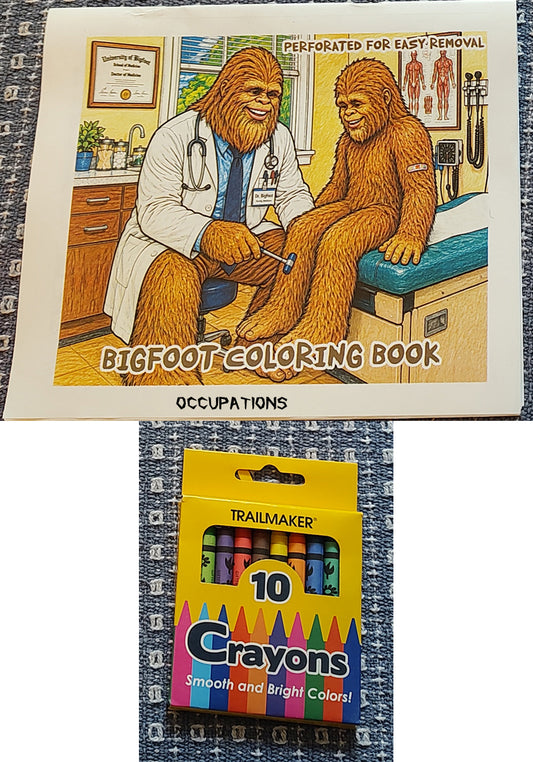 Sasquatch Coloring Book - Occupations- 16 images