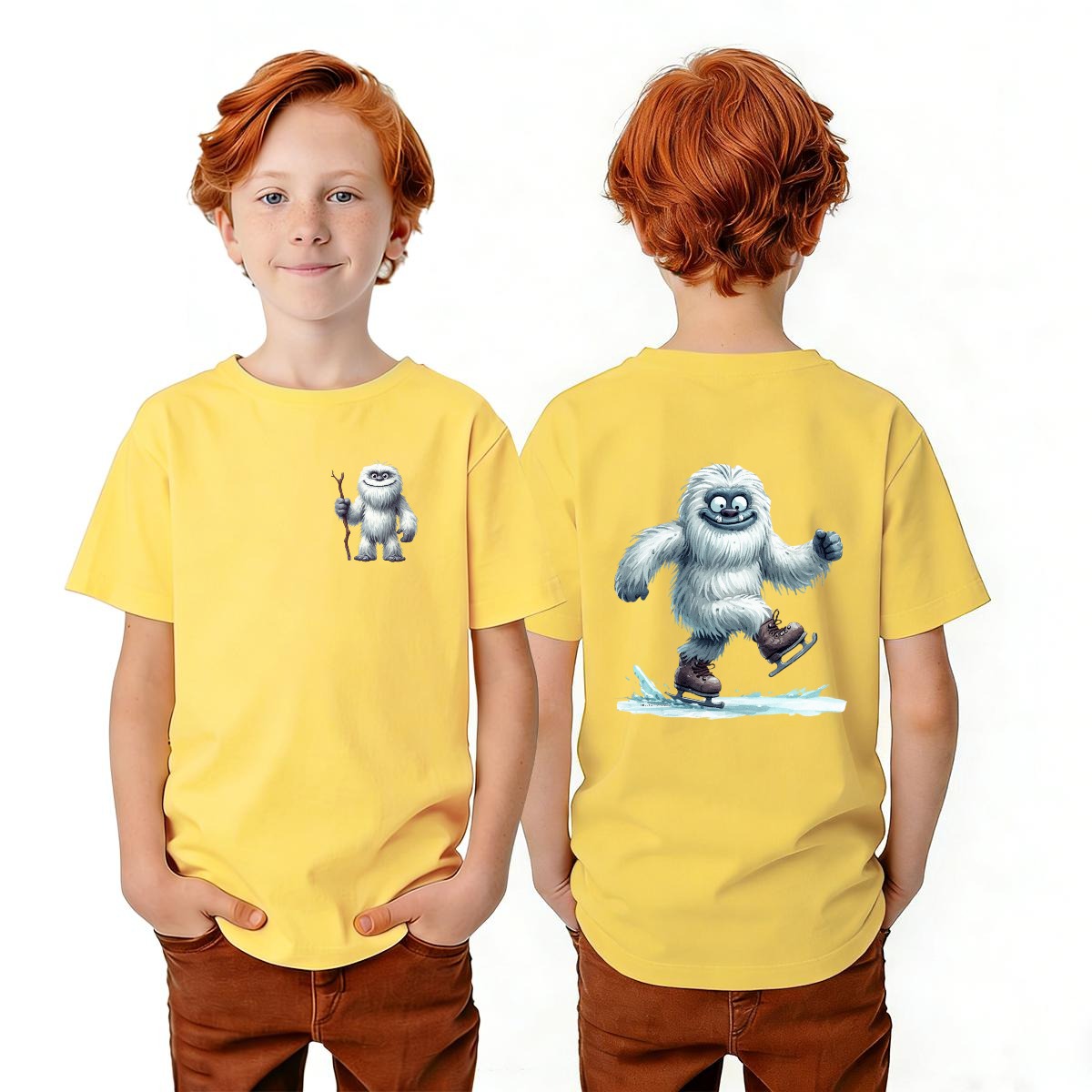 Bigfoot Sasquatch Designs, Kid’s Double Sided Gildan 5000B T Shirt
