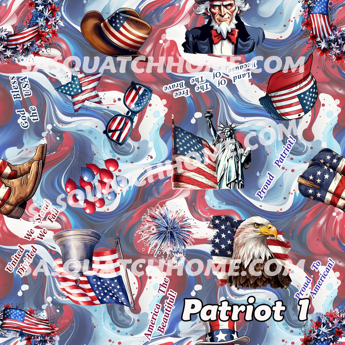 8 Patriotic Design, Women’s Deep V One Piece Swimsuit