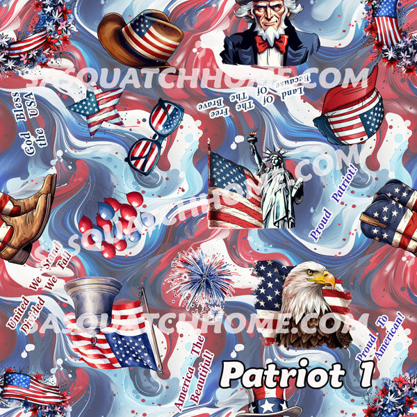 8 Patriot Designs, Set of 2 Front Auto Seat Cover