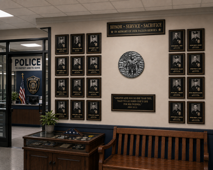Laser Etched Calendar Clocks - Sasquatch Police Officer