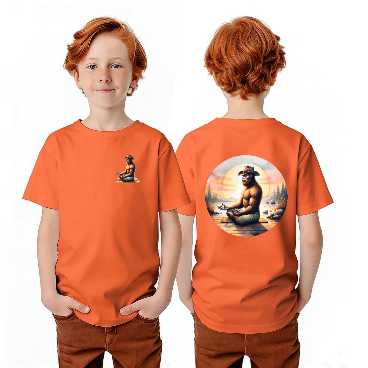 Bigfoot Sasquatch Designs, Kid’s Double Sided Gildan 5000B T Shirt