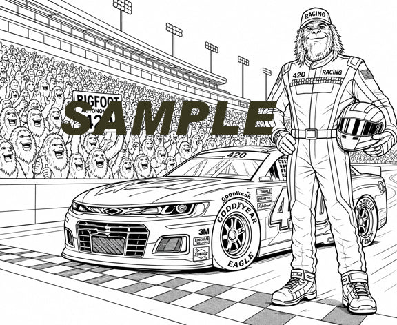Sasquatch Coloring Book - Sports - 16 images