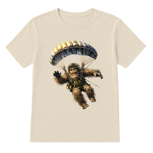 Bigfoot Sasquatch Paratrooper, Gildan 5000 T Shirt