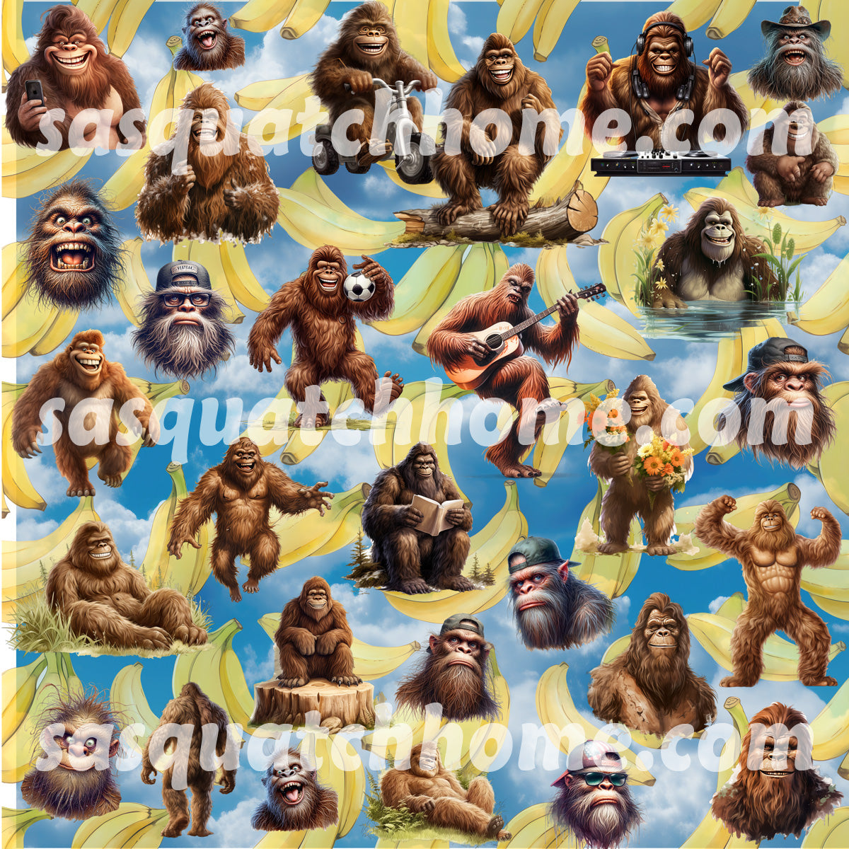 Guitar Picks, 12Pcs, Bigfoot Sasquatch (19) Designs, 3 thicknesses