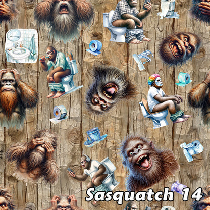 21 Bigfoot Sasquatch Designs, Waterproof Polyester Shower Curtain – Made in the USA – 70.8x70.8”