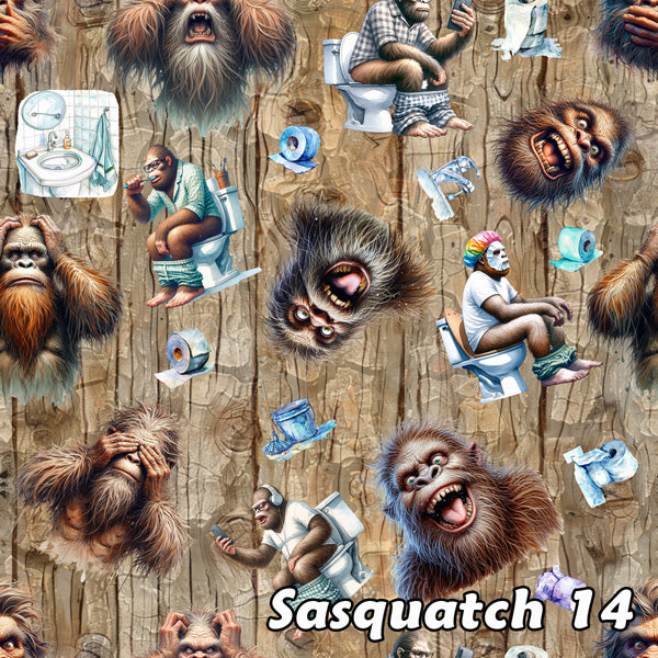 20 Bigfoot / Sasquatch Designs, Wall Sconces, Set of 2, Plug In