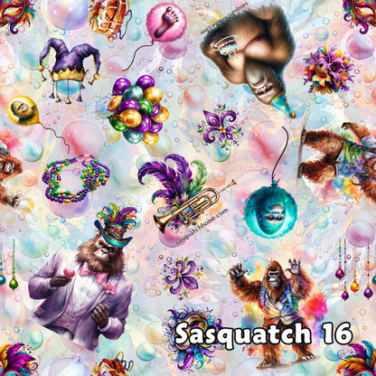 21 Bigfoot Sasquatch Designs, Waterproof Polyester Shower Curtain – Made in the USA – 70.8x70.8”