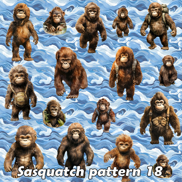 20 Bigfoot / Sasquatch Designs, Polyester Shower Curtain in 4 sizes