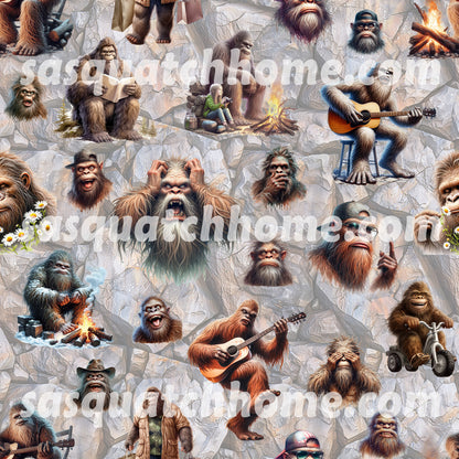 Guitar Picks, 12Pcs, Bigfoot Sasquatch (19) Designs, 3 thicknesses