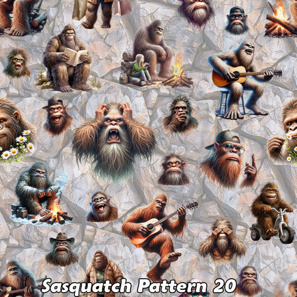 20 Sasquatch / Bigfoot Designs, Bucket-Shaped Car Trash Bag