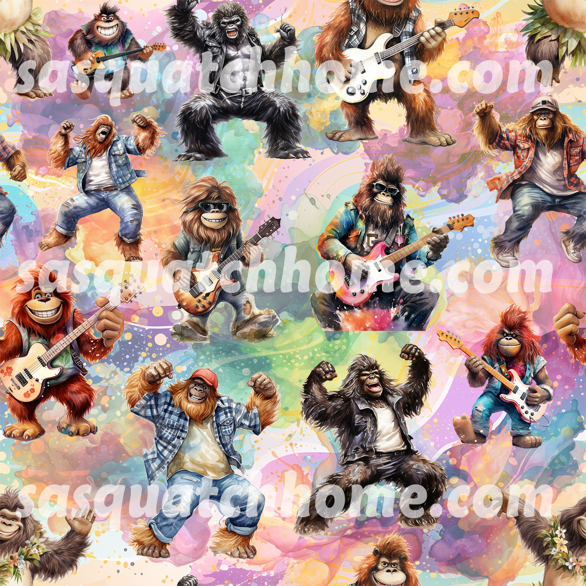 Guitar Picks, 12Pcs, Bigfoot Sasquatch (19) Designs, 3 thicknesses