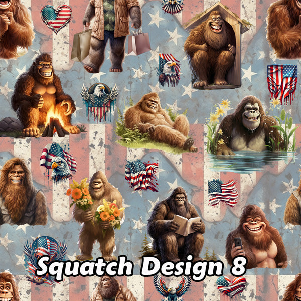 20 Sasquatch / Bigfoot Designs, Bucket-Shaped Car Trash Bag