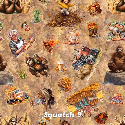 20 Bigfoot / Sasquatch Designs, Polyester Shower Curtain in 4 sizes