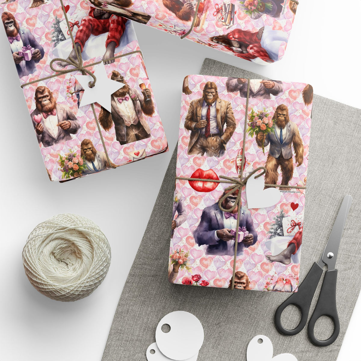 20# Bigfoot / Sasquatch Themed,  Wrapping Paper, Single Rolls Gift Wrap
