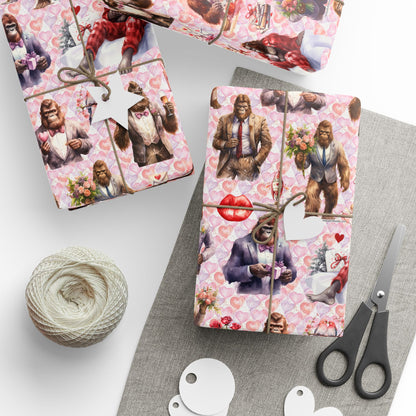 20# Bigfoot / Sasquatch Themed,  Wrapping Paper, Single Rolls Gift Wrap