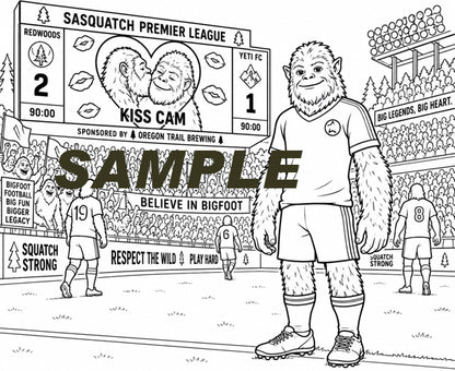 Sasquatch Coloring Book - Sports - 16 images