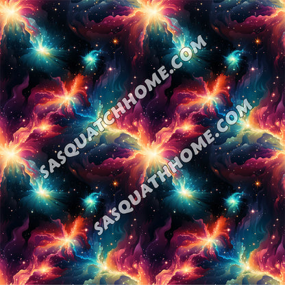 12 BEAUTIFUL Outer Space Designs, Women’s Bath Robe 33.5” Long