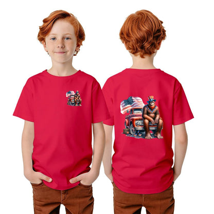 Bigfoot Sasquatch Designs, Kid’s Double Sided Gildan 5000B T Shirt