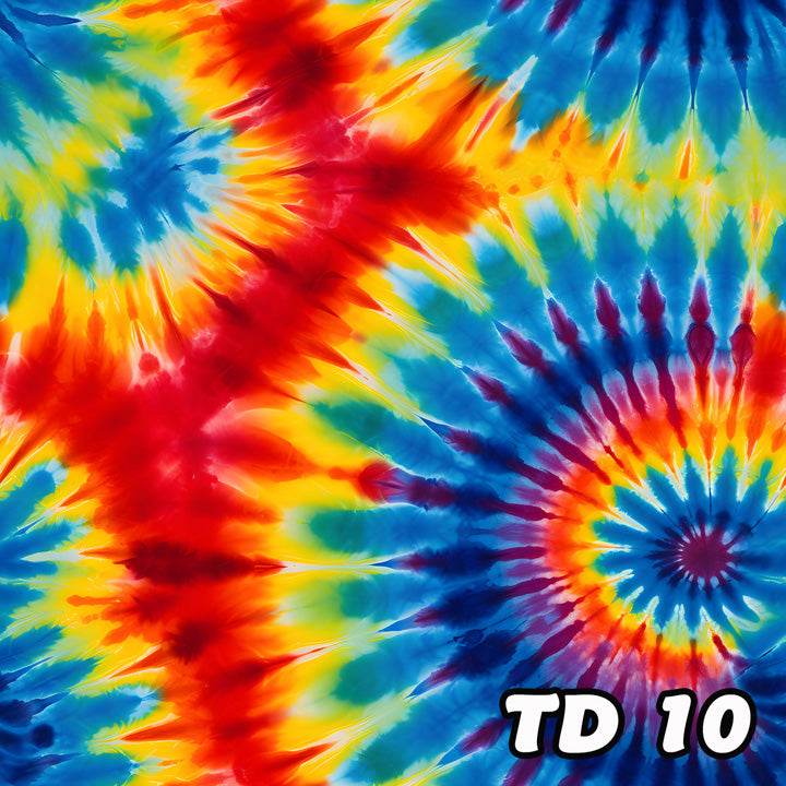 19 Tie Dye Designs, Waterproof Polyester Shower Curtain – Made in the USA – 70.8x70.8”