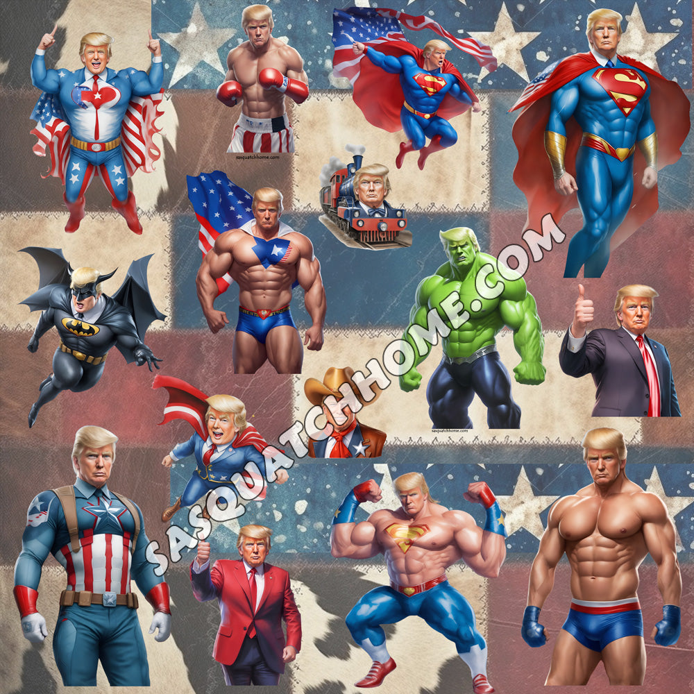 20 Donald Trump Designs, Waterproof Polyester Shower Curtain – Made in the USA – 70.8x70.8”