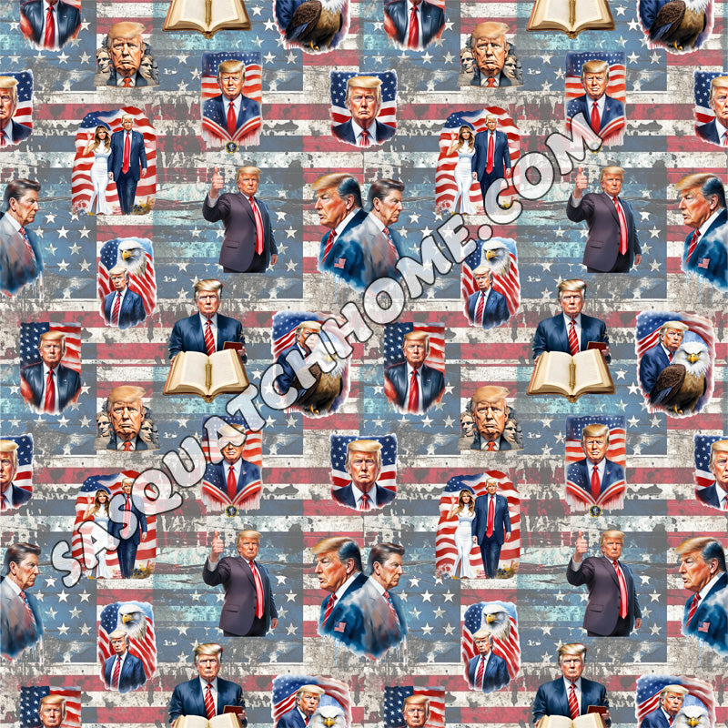 Donald Trump Cotton Fabric 1
