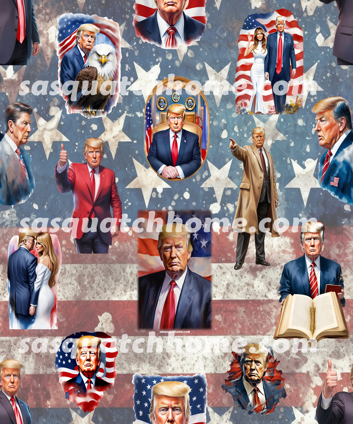 Donald Trump Cotton Fabric 2