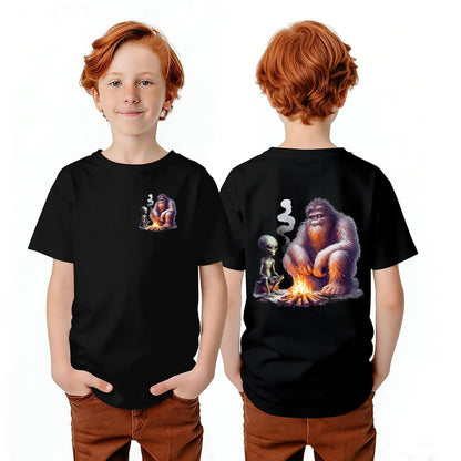 Bigfoot Sasquatch Designs, Kid’s Double Sided Gildan 5000B T Shirt