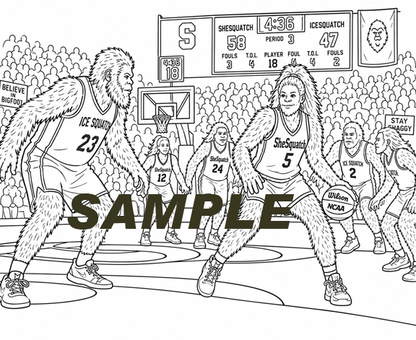 Sasquatch Coloring Book - Sports - 16 images