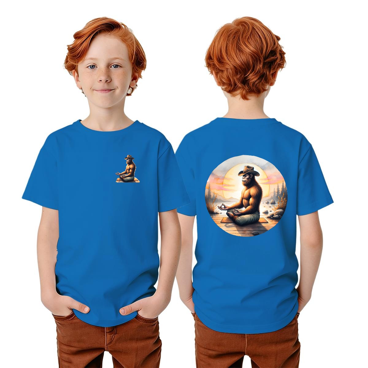 Bigfoot Sasquatch Designs, Kid’s Double Sided Gildan 5000B T Shirt